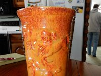 Rust Colored Horse Vase